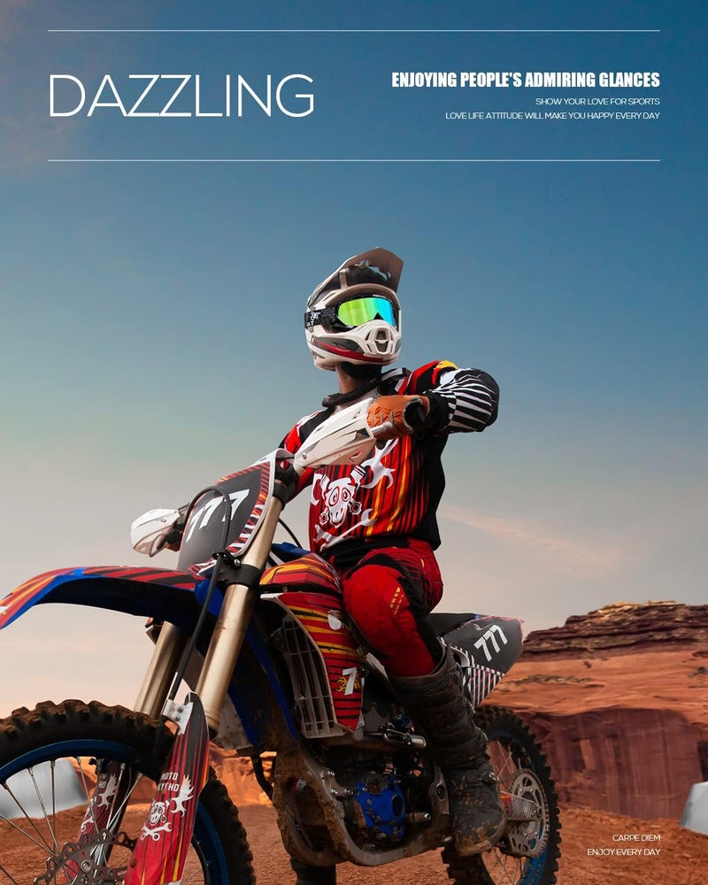 BATFOX Dirt Bike Goggles with Case - Motorcycle Motocross ATV Racing Safety Glasses, Best Christmas Gifts for Men Youth - Image 5